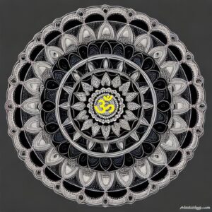 Om inside mandala: Hindu Symbols 7